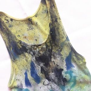 Women’s Dirrty Graffiti Grunge Cropped Tank Top M